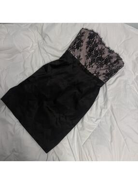 Y2K 2000s white house black market lace black and pink cocktail dress